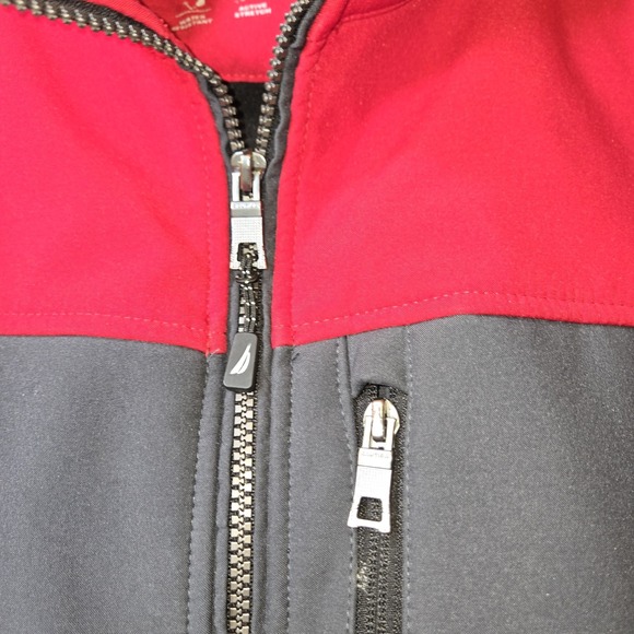 Nautica Vintage Full Zip Jacket‎ Adult Men's XL Red/ Gray - Picture 5 of 7